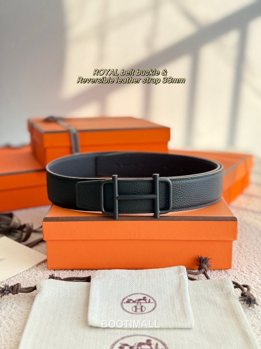 Hermès Jockey Belt Buckle & Reversible Leather Strap 에르메스 조키 버클 & 리버서블 레더 스트랩 벨트 다크그레이 3.8cm 3