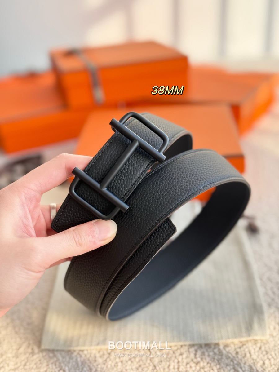 Hermès Jockey Belt Buckle & Reversible Leather Strap 에르메스 조키 버클 & 리버서블 레더 스트랩 벨트 다크그레이 3.8cm 6