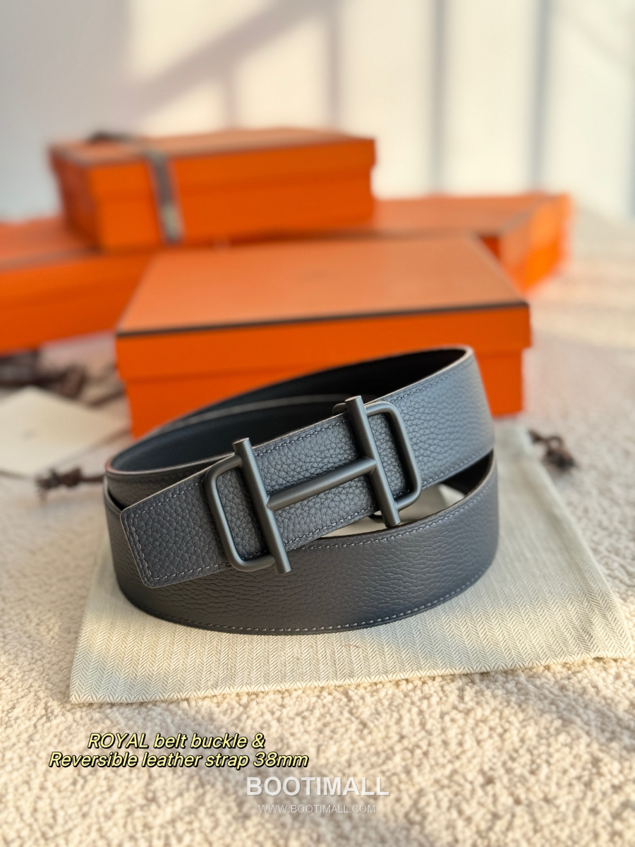 Hermès Jockey Belt Buckle & Reversible Leather Strap 에르메스 조키 버클 & 리버서블 레더 스트랩 벨트 다크그레이 3.8cm 7