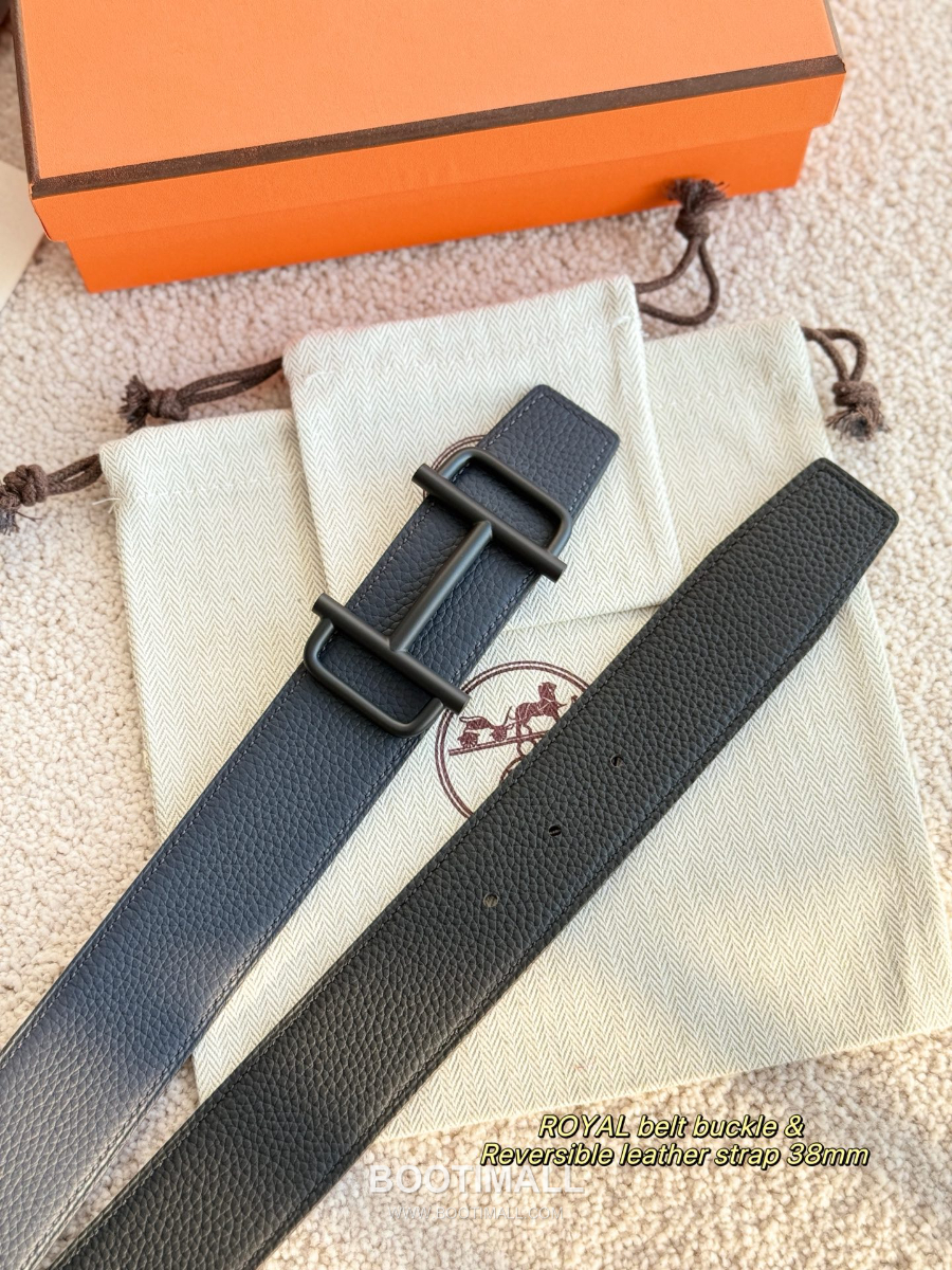 Hermès Jockey Belt Buckle & Reversible Leather Strap 에르메스 조키 버클 & 리버서블 레더 스트랩 벨트 다크그레이 3.8cm 8