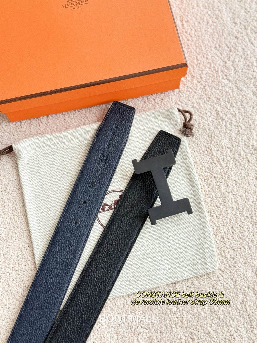 Hermès Constance Belt Buckle & Reversible Leather Strap 에르메스 콩스탕스 버클 & 리버서블 레더 스트랩 벨트 매트블랙 3.8cm 2