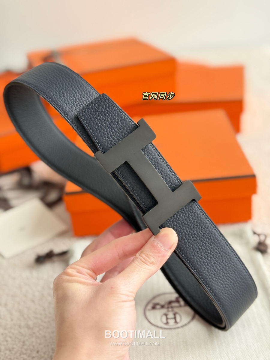 Hermès Constance Belt Buckle & Reversible Leather Strap 에르메스 콩스탕스 버클 & 리버서블 레더 스트랩 벨트 매트블랙 3.8cm 5