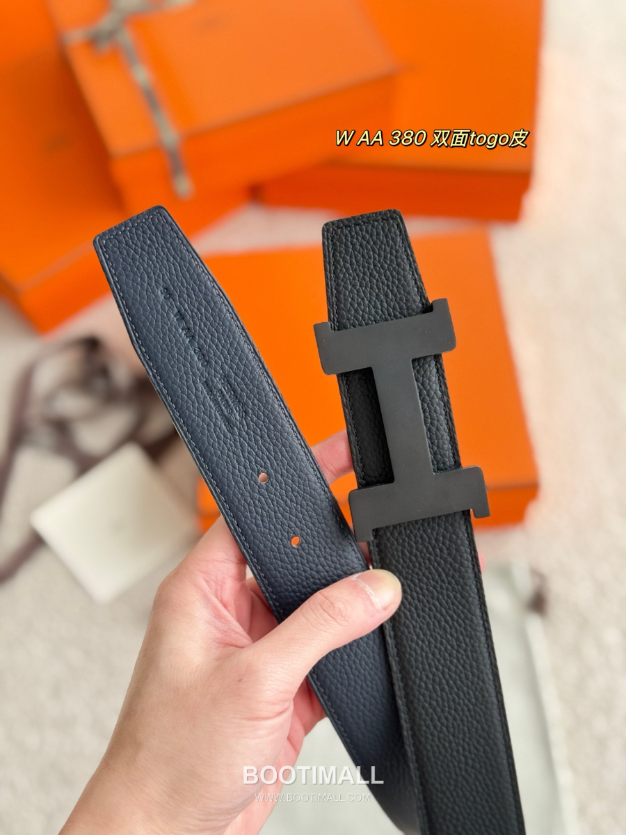 Hermès Constance Belt Buckle & Reversible Leather Strap 에르메스 콩스탕스 버클 & 리버서블 레더 스트랩 벨트 매트블랙 3.8cm 7