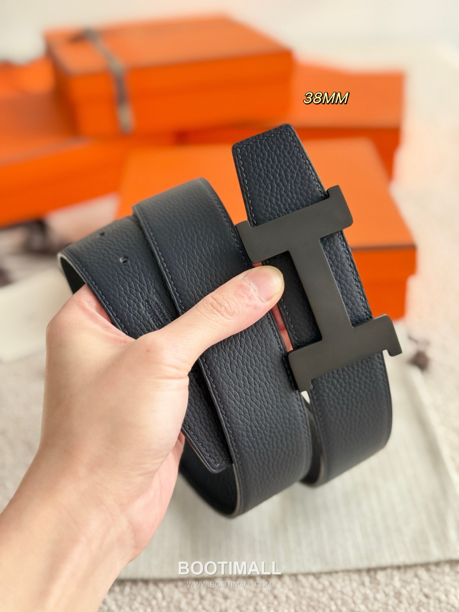 Hermès Constance Belt Buckle & Reversible Leather Strap 에르메스 콩스탕스 버클 & 리버서블 레더 스트랩 벨트 매트블랙 3.8cm 8