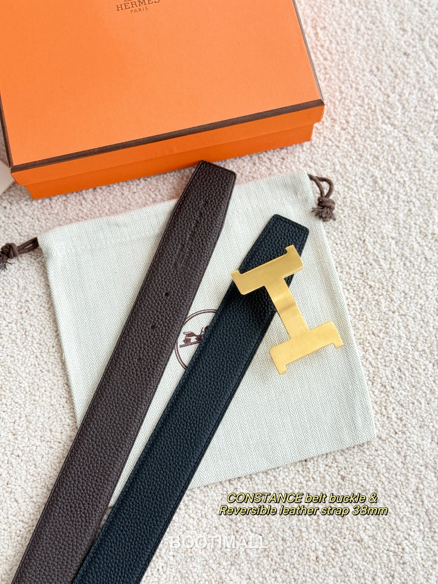 Hermès Constance Belt Buckle & Reversible Leather Strap 에르메스 콩스탕스 버클 & 리버서블 레더 스트랩 벨트 버건디 금장 3.8cm 3