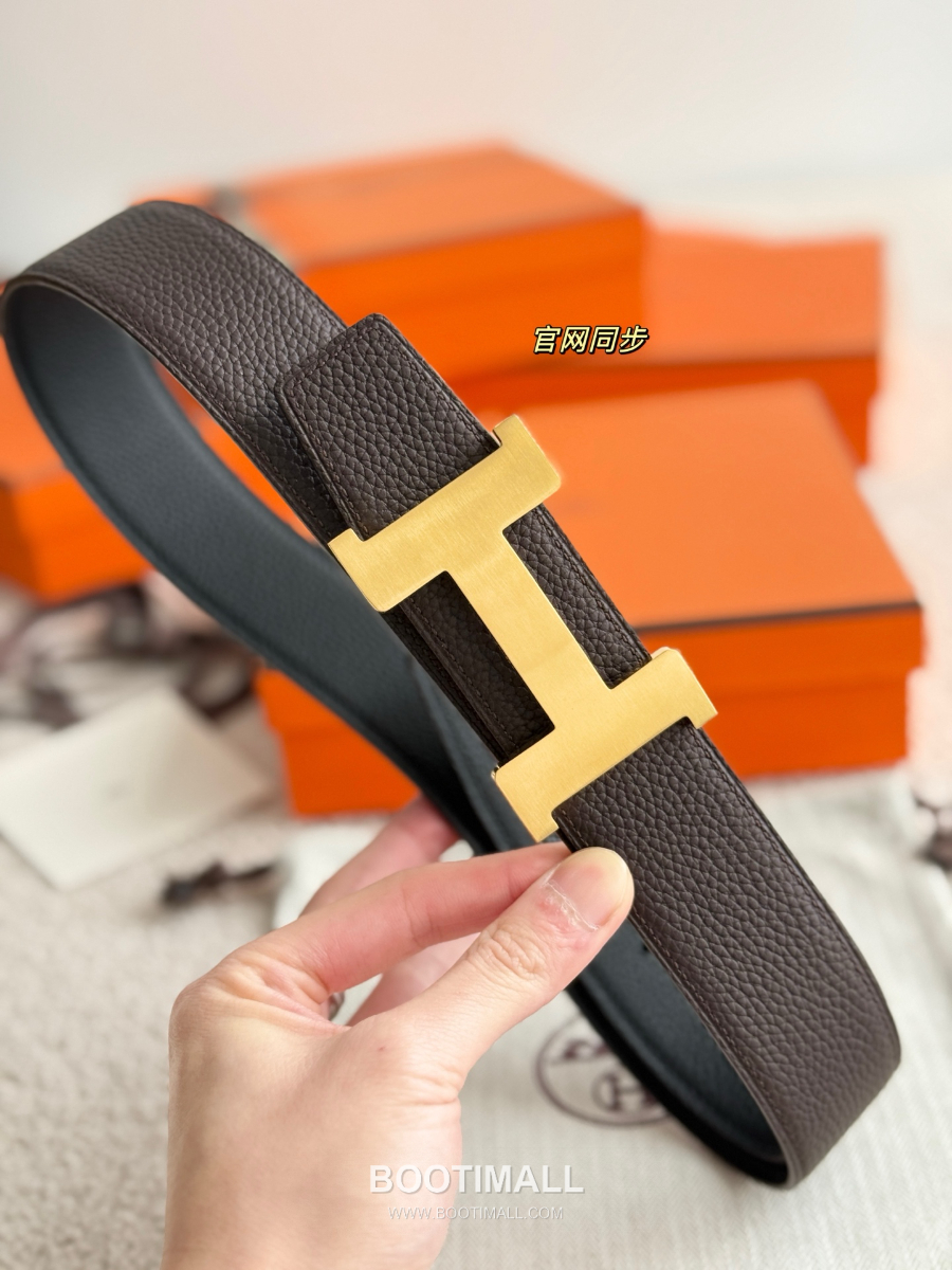 Hermès Constance Belt Buckle & Reversible Leather Strap 에르메스 콩스탕스 버클 & 리버서블 레더 스트랩 벨트 버건디 금장 3.8cm 5