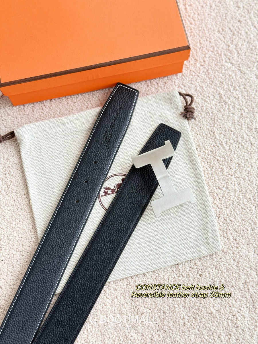 Hermès Constance Belt Buckle & Reversible Leather Strap 에르메스 콩스탕스 버클 & 리버서블 레더 스트랩 벨트 버건디 은장 3.8cm 2