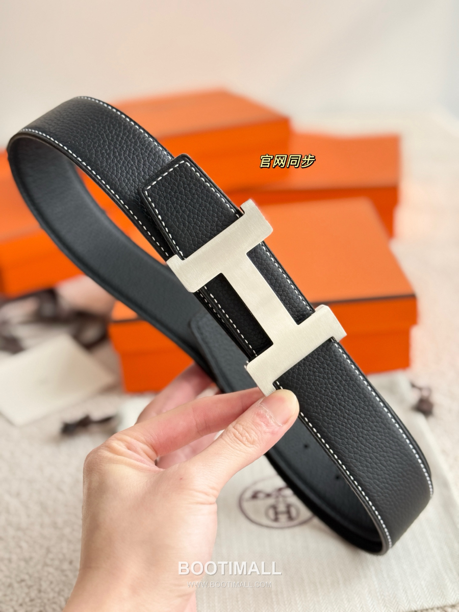 Hermès Constance Belt Buckle & Reversible Leather Strap 에르메스 콩스탕스 버클 & 리버서블 레더 스트랩 벨트 버건디 은장 3.8cm 4