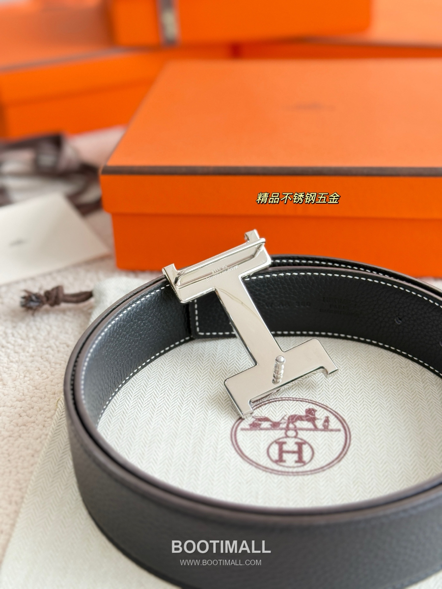Hermès Constance Belt Buckle & Reversible Leather Strap 에르메스 콩스탕스 버클 & 리버서블 레더 스트랩 벨트 버건디 은장 3.8cm 5