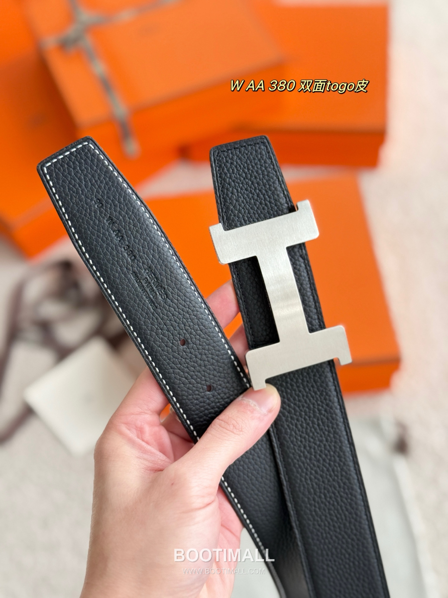 Hermès Constance Belt Buckle & Reversible Leather Strap 에르메스 콩스탕스 버클 & 리버서블 레더 스트랩 벨트 버건디 은장 3.8cm 6