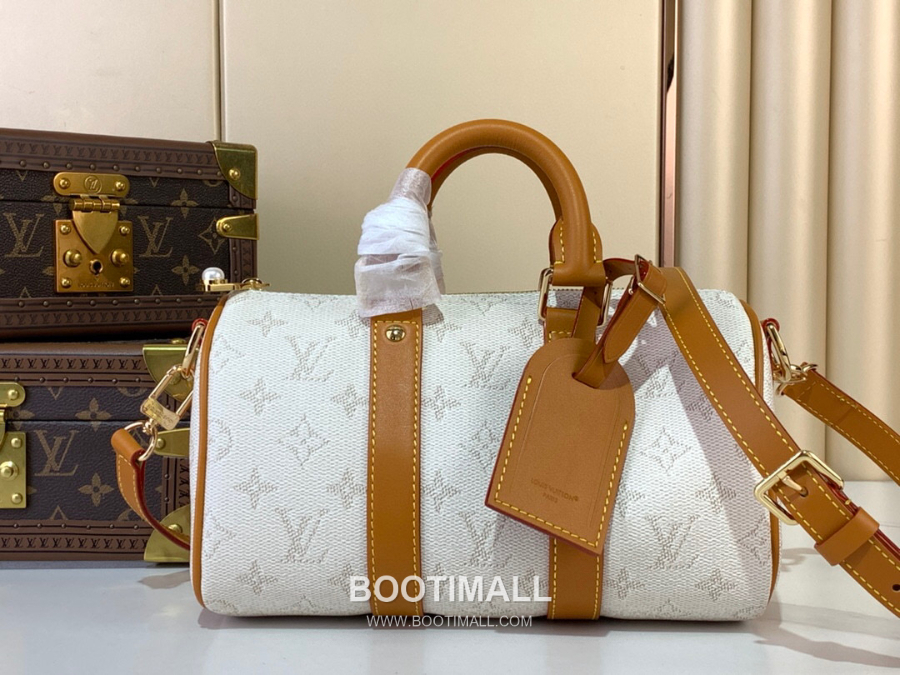 Louis Vuitton Keepall Bandoulière  M15076 루이 비통 키폴 반둘리에 25 모노그램 헤리티지 코티드 캔버스 핸드백 25cm 5
