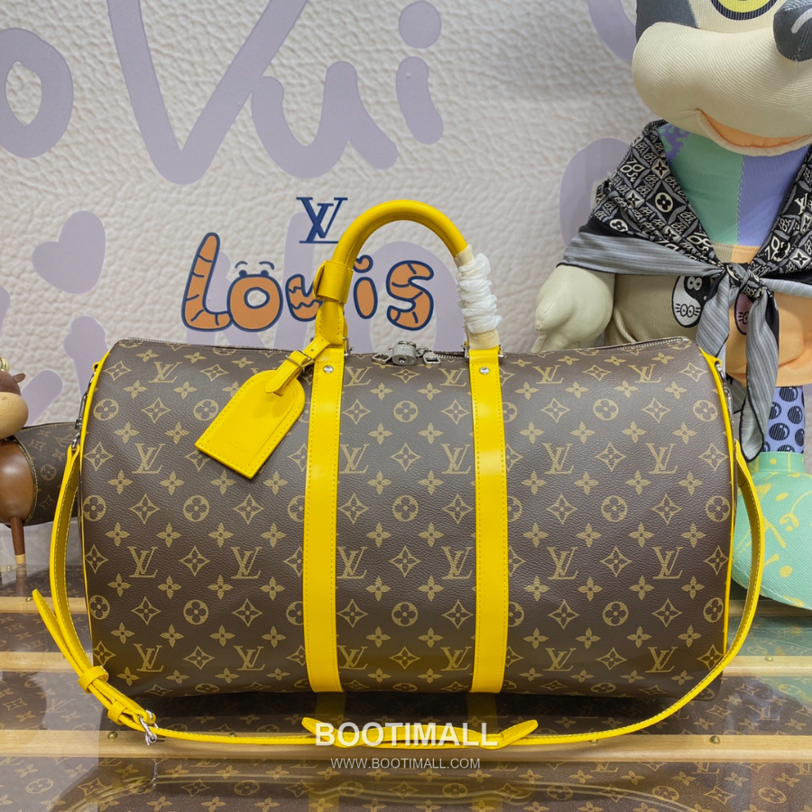 Louis Vuitton Keepall Bandoulière 50 Monogram Macassar 루이 비통 키폴 반둘리에 50 모노그램 마카사르 트래블 더플백 50cm 10