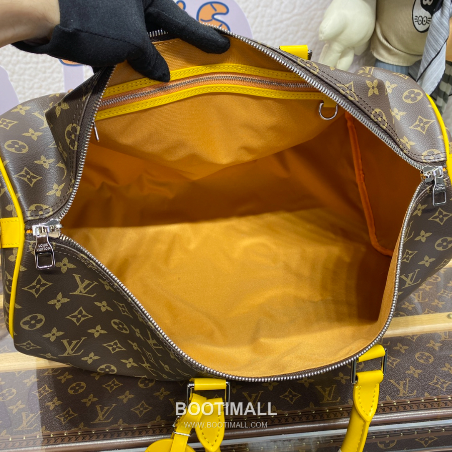 Louis Vuitton Keepall Bandoulière 50 Monogram Macassar 루이 비통 키폴 반둘리에 50 모노그램 마카사르 트래블 더플백 50cm 18