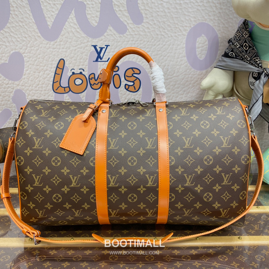 Louis Vuitton Keepall Bandoulière 50 Monogram Macassar 루이 비통 키폴 반둘리에 50 모노그램 마카사르 트래블 더플백 브라운 50cm 1