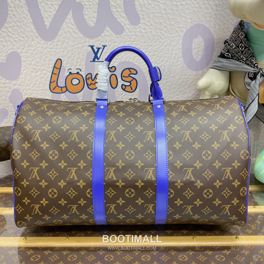 Louis Vuitton Keepall Bandoulière 50 Monogram Macassar 루이 비통 키폴 반둘리에 50 모노그램 마카사르 트래블 더플백 브라운 50cm 10