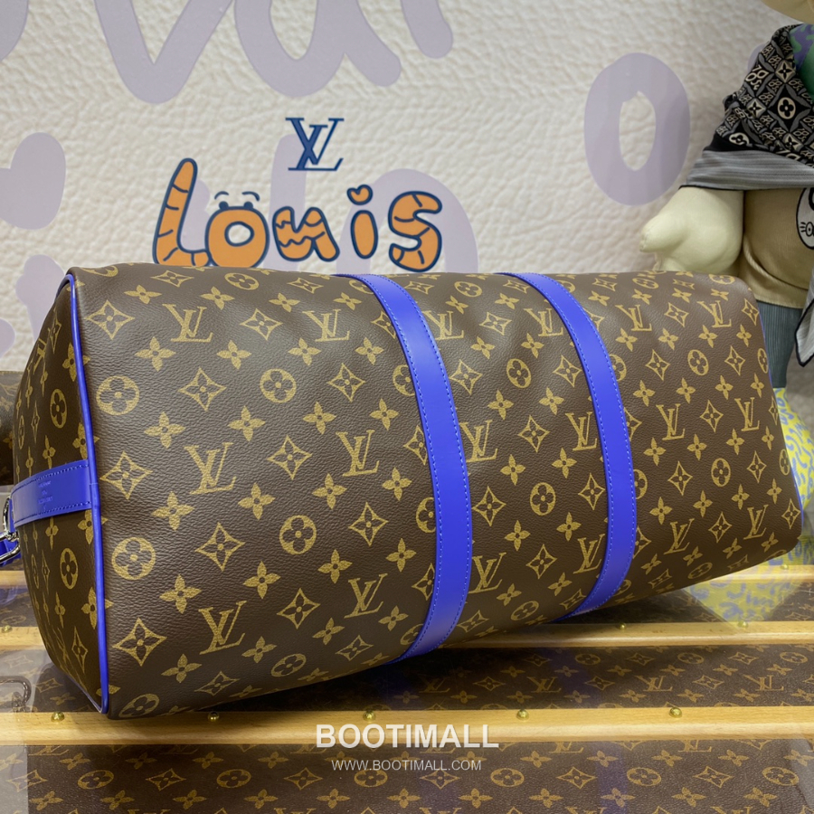 Louis Vuitton Keepall Bandoulière 50 Monogram Macassar 루이 비통 키폴 반둘리에 50 모노그램 마카사르 트래블 더플백 브라운 50cm 12