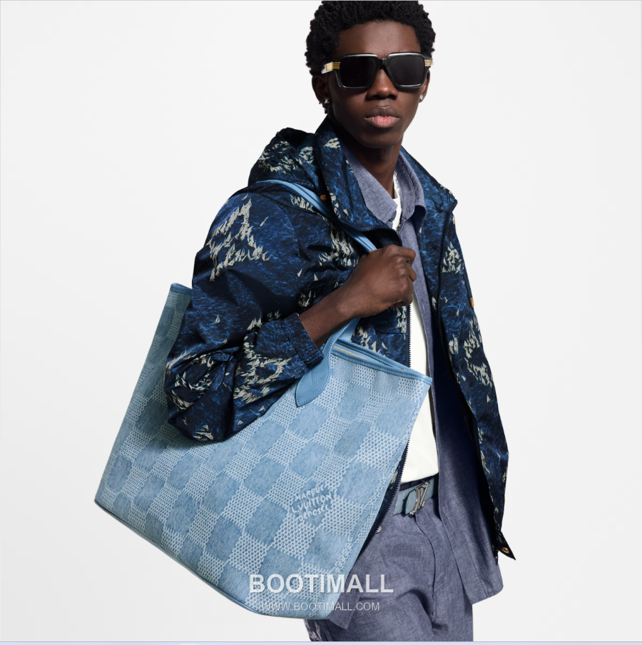 Louis Vuitton Neverfull MM Damier Denim 3D Tote 루이비통 네버풀 MM 다미에 데님 3D 토트백 N00198 60cm 1