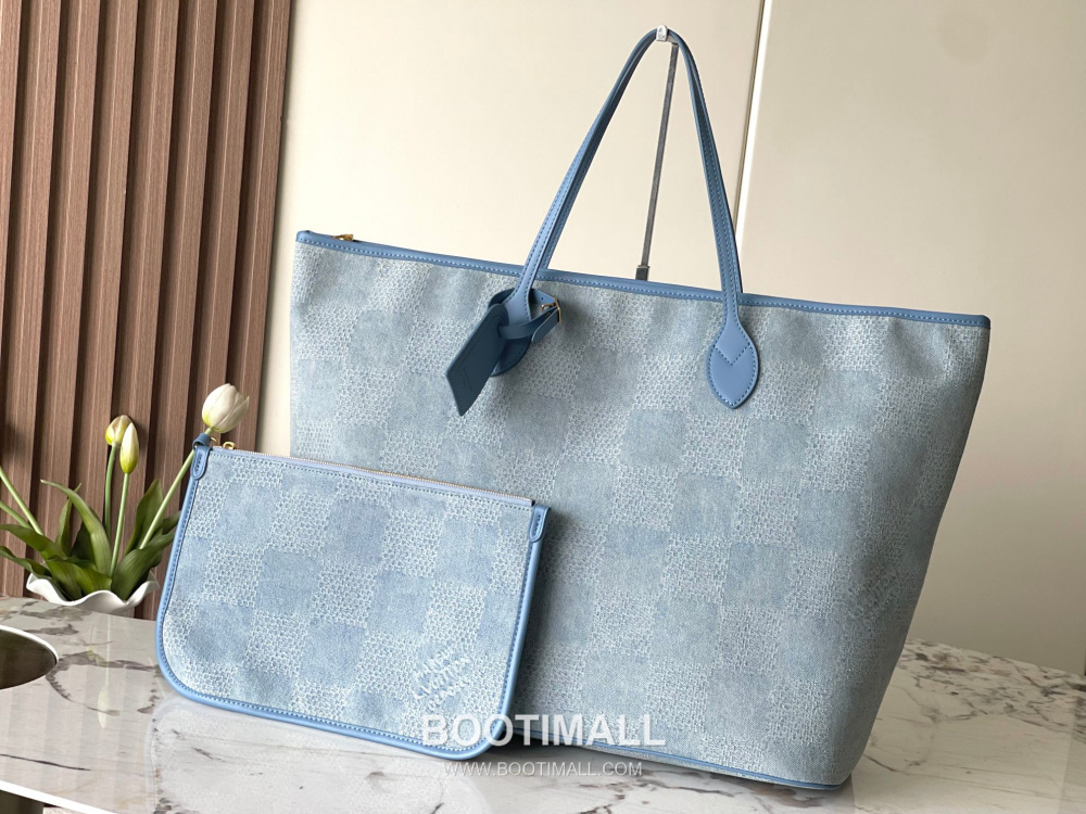 Louis Vuitton Neverfull MM Damier Denim 3D Tote 루이비통 네버풀 MM 다미에 데님 3D 토트백 N00198 60cm 4