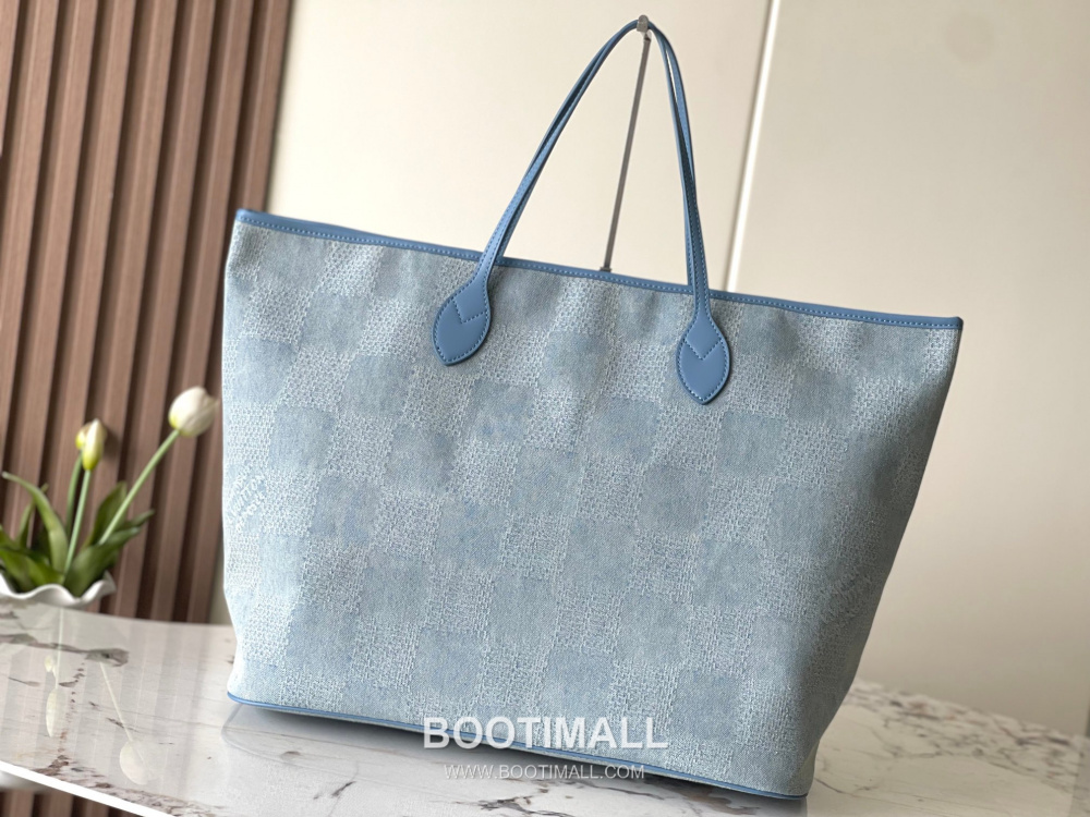 Louis Vuitton Neverfull MM Damier Denim 3D Tote 루이비통 네버풀 MM 다미에 데님 3D 토트백 N00198 60cm 6