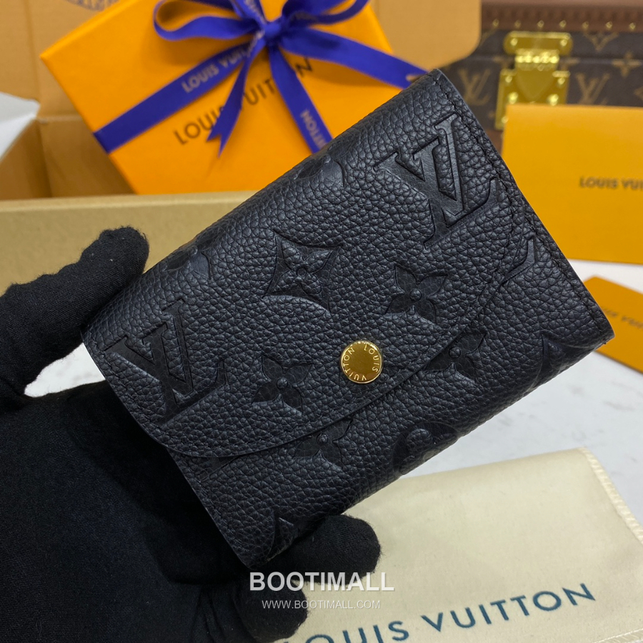 Louis Vuitton Rosalie Coin Purse Monogram 루이비통 로잘리 코인 퍼스 모노그램 앙프렝뜨 가죽 M81455 블랙 11cm 3