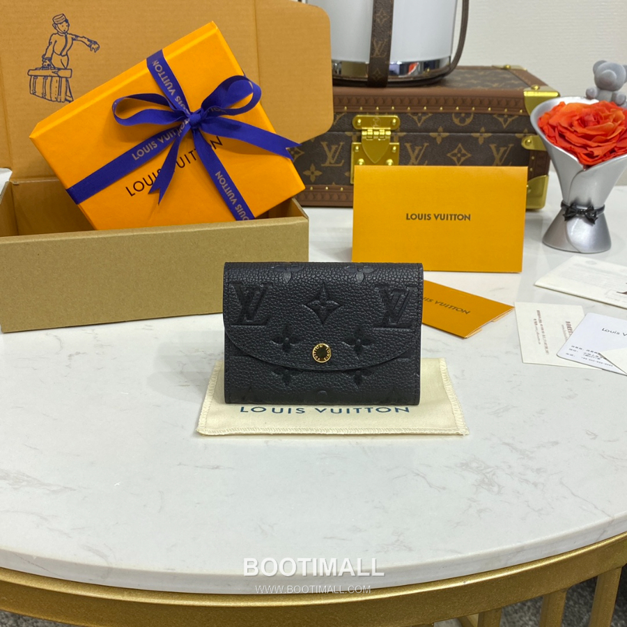Louis Vuitton Rosalie Coin Purse Monogram 루이비통 로잘리 코인 퍼스 모노그램 앙프렝뜨 가죽 M81455 블랙 11cm 2