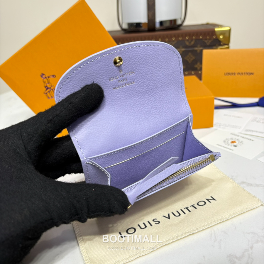 Louis Vuitton Rosalie Coin Purse Monogram 루이비통 로잘리 코인 퍼스 모노그램 앙프렝뜨 가죽 M25807 퍼플 11cm 10