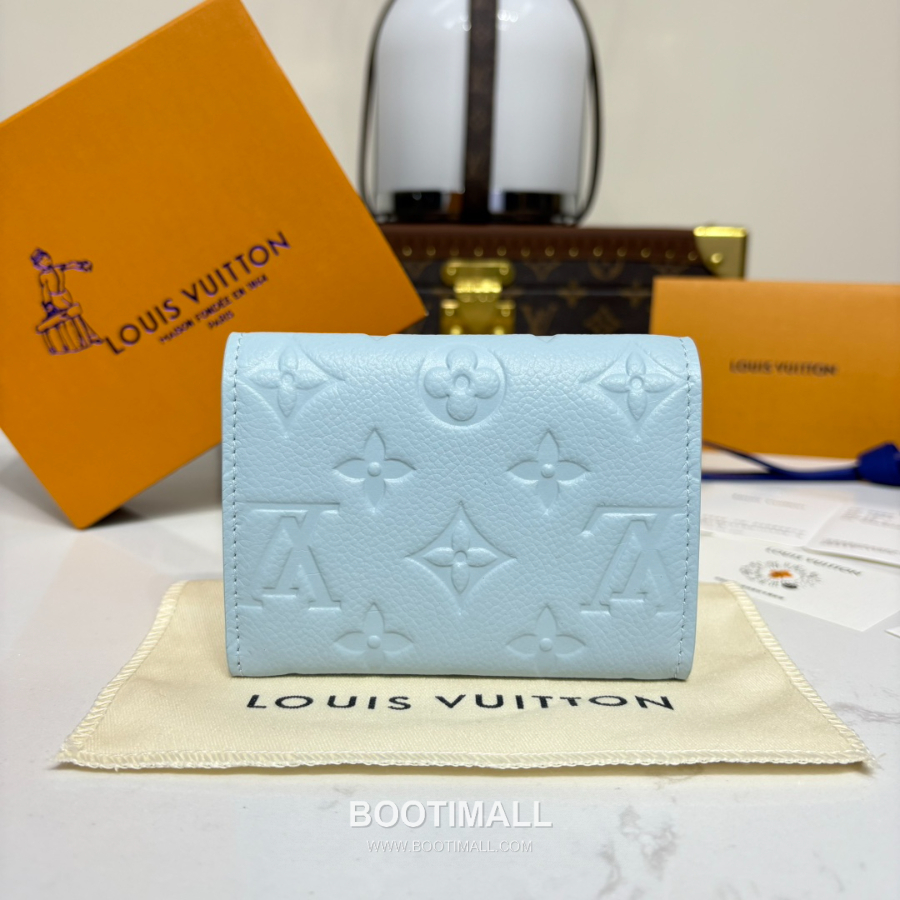 Louis Vuitton Rosalie Coin Purse Monogram 루이비통 로잘리 코인 퍼스 모노그램 앙프렝뜨 가죽 M25810 파스텔블루 11cm 3