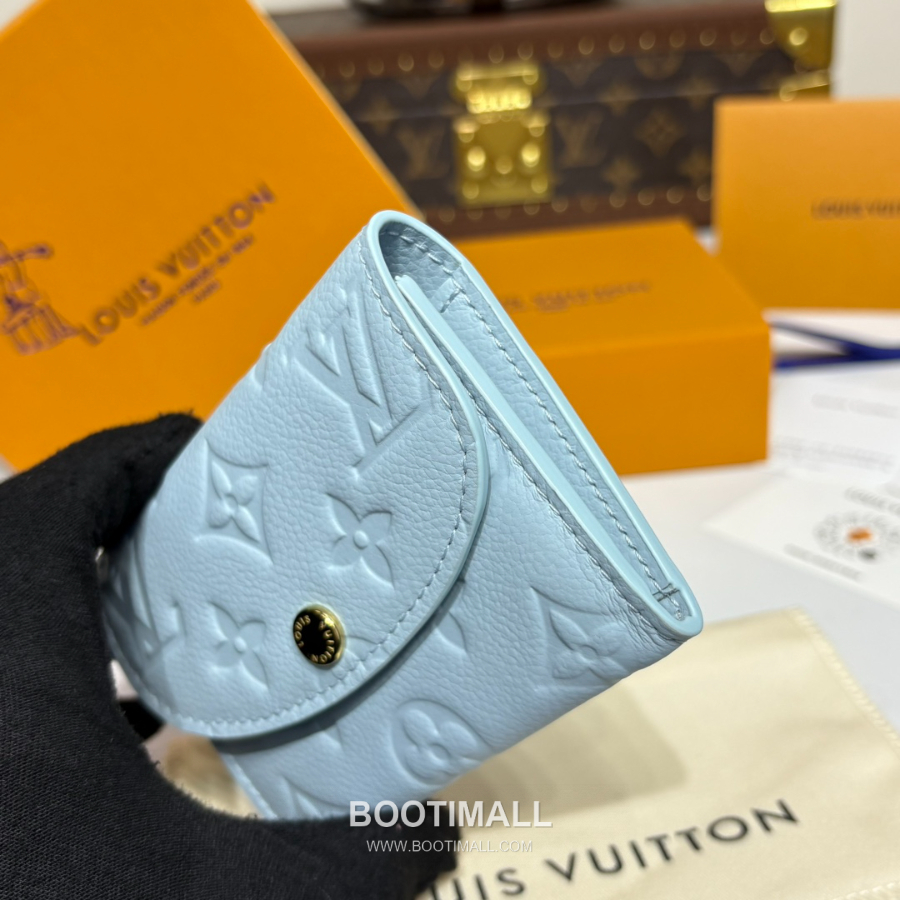 Louis Vuitton Rosalie Coin Purse Monogram 루이비통 로잘리 코인 퍼스 모노그램 앙프렝뜨 가죽 M25810 파스텔블루 11cm 6