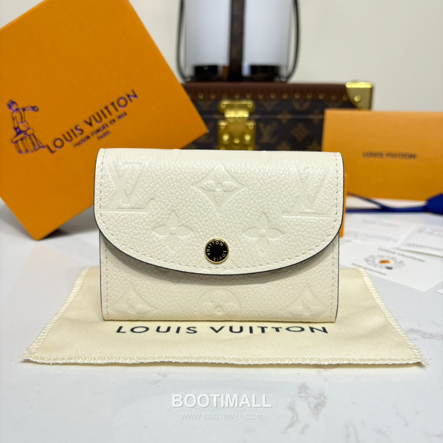 Louis Vuitton Rosalie Coin Purse Monogram 루이비통 로잘리 코인 퍼스 모노그램 앙프렝뜨 가죽 M25810 아이보리 11cm 1