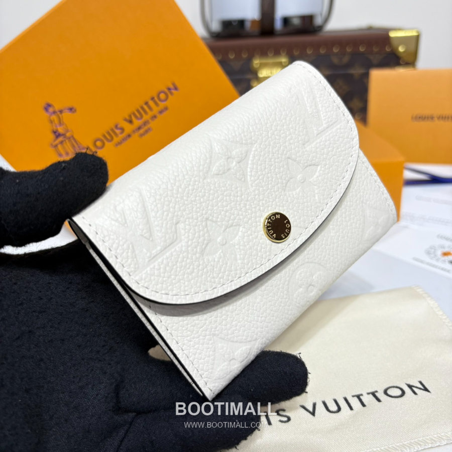 Louis Vuitton Rosalie Coin Purse Monogram 루이비통 로잘리 코인 퍼스 모노그램 앙프렝뜨 가죽 M25810 아이보리 11cm 4