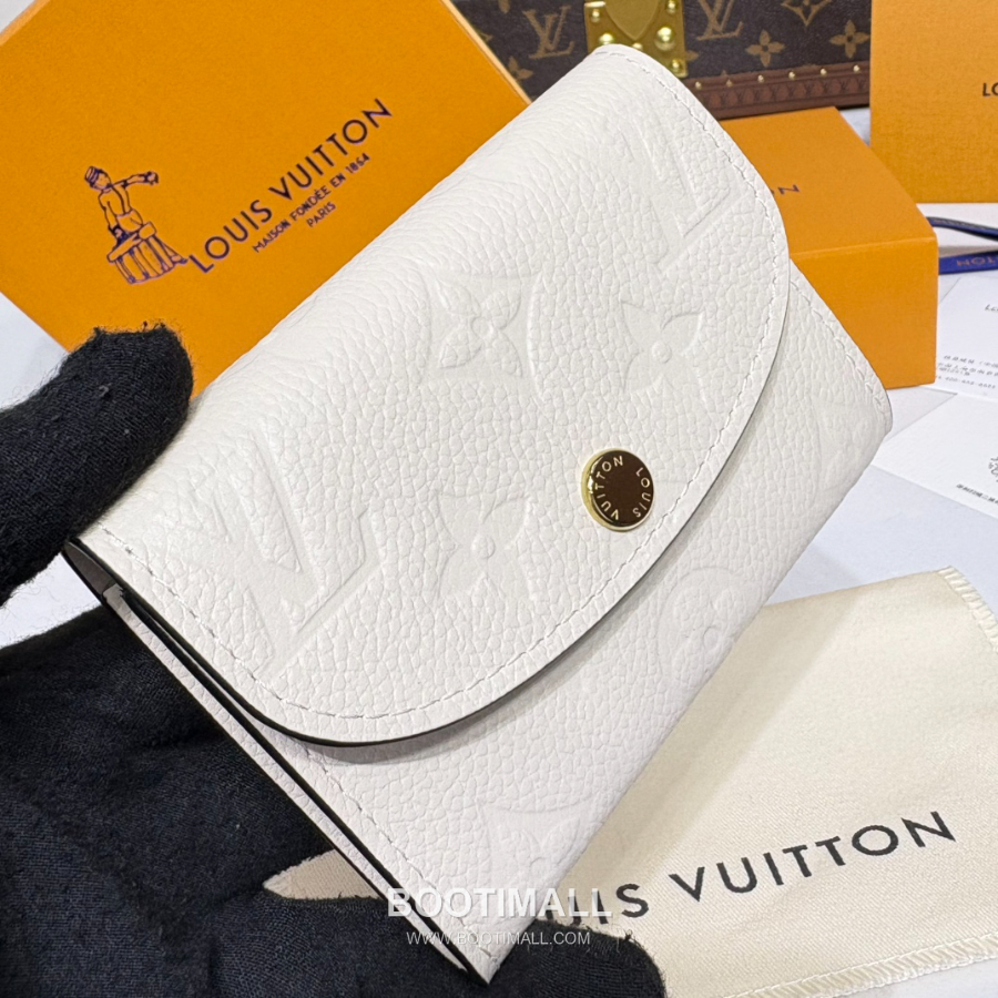 Louis Vuitton Rosalie Coin Purse Monogram 루이비통 로잘리 코인 퍼스 모노그램 앙프렝뜨 가죽 M25810 아이보리 11cm 5