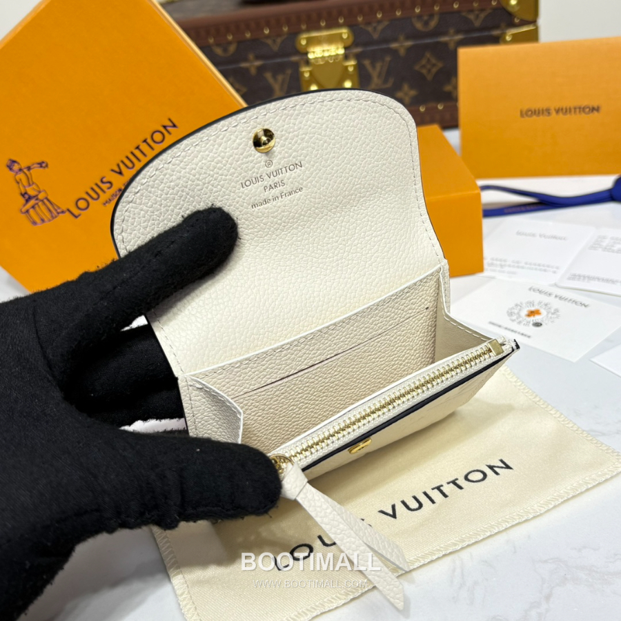 Louis Vuitton Rosalie Coin Purse Monogram 루이비통 로잘리 코인 퍼스 모노그램 앙프렝뜨 가죽 M25810 아이보리 11cm 9