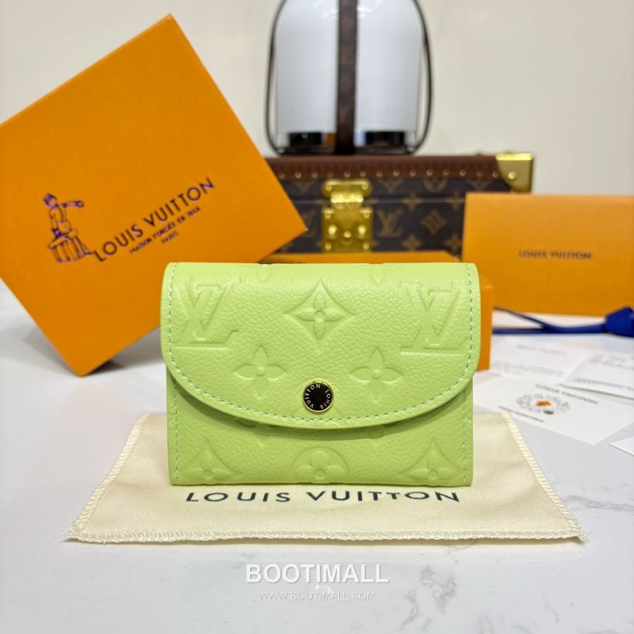 Louis Vuitton Rosalie Coin Purse Monogram 루이비통 로잘리 코인 퍼스 모노그램 앙프렝뜨 가죽 M25810 그린 11cm 1