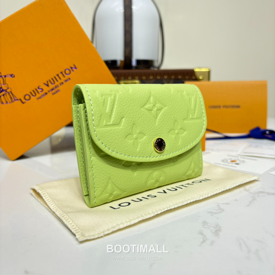 Louis Vuitton Rosalie Coin Purse Monogram 루이비통 로잘리 코인 퍼스 모노그램 앙프렝뜨 가죽 M25810 그린 11cm 2