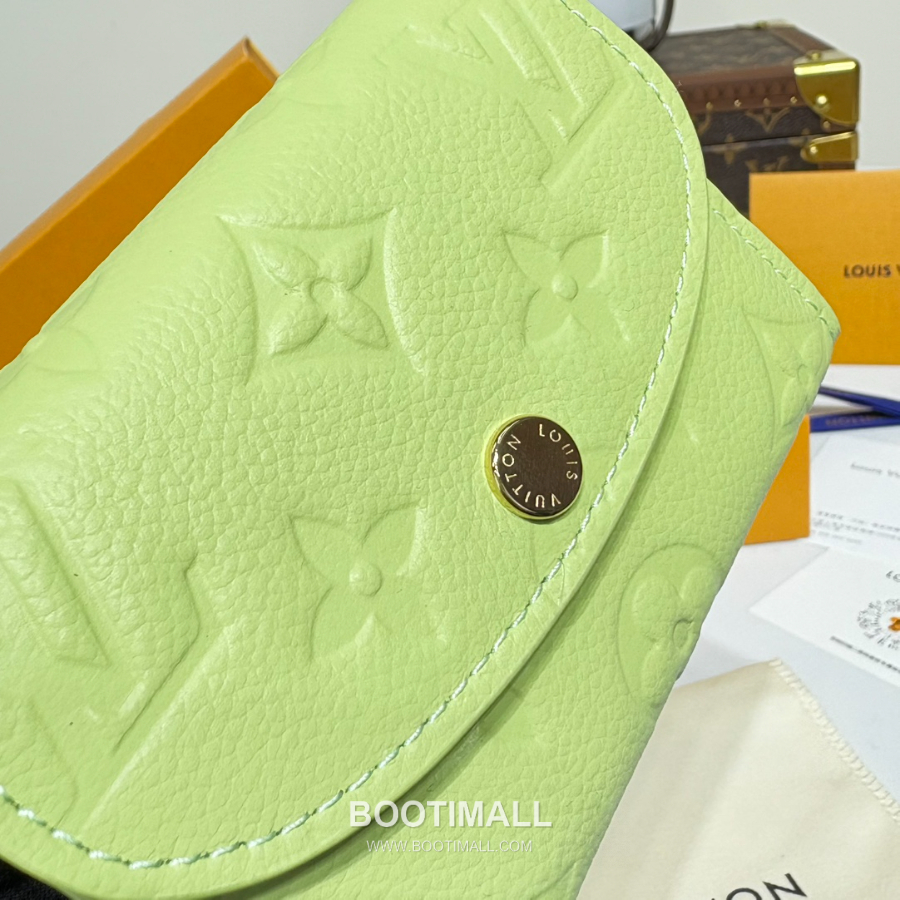 Louis Vuitton Rosalie Coin Purse Monogram 루이비통 로잘리 코인 퍼스 모노그램 앙프렝뜨 가죽 M25810 그린 11cm 5