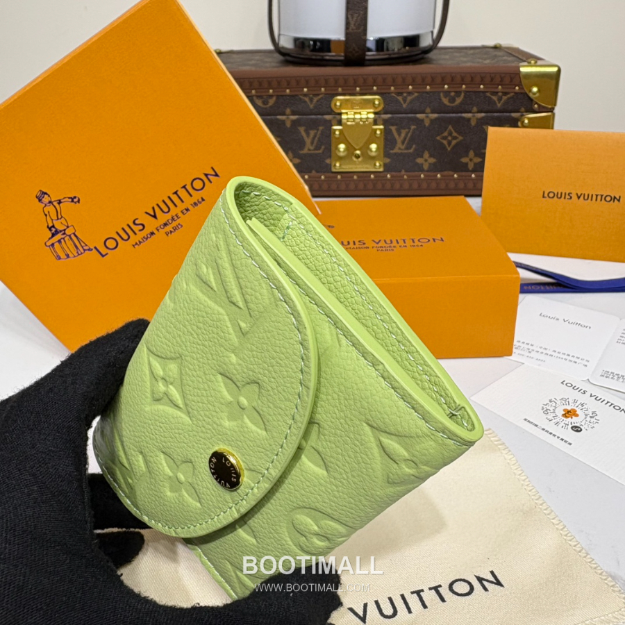 Louis Vuitton Rosalie Coin Purse Monogram 루이비통 로잘리 코인 퍼스 모노그램 앙프렝뜨 가죽 M25810 그린 11cm 6