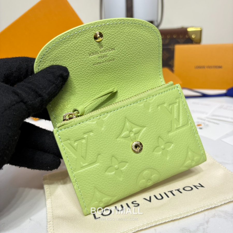 Louis Vuitton Rosalie Coin Purse Monogram 루이비통 로잘리 코인 퍼스 모노그램 앙프렝뜨 가죽 M25810 그린 11cm 8