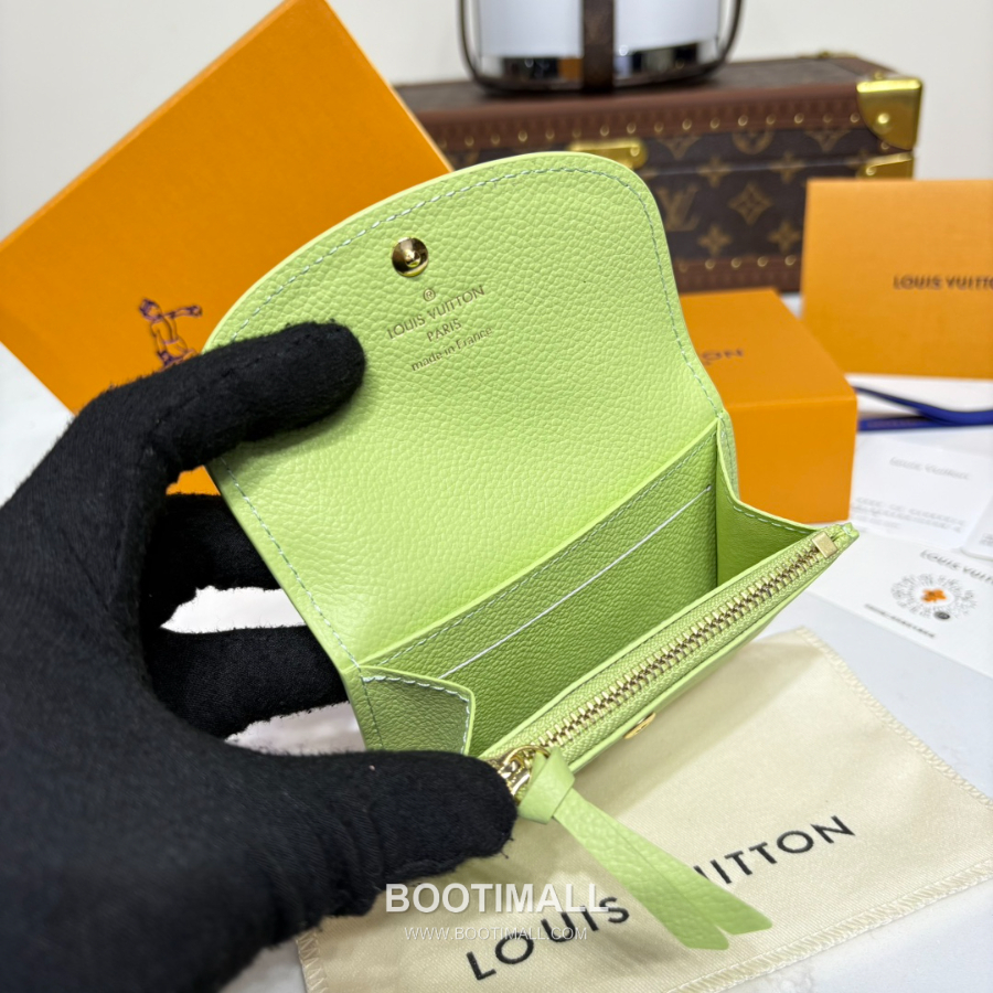 Louis Vuitton Rosalie Coin Purse Monogram 루이비통 로잘리 코인 퍼스 모노그램 앙프렝뜨 가죽 M25810 그린 11cm 9
