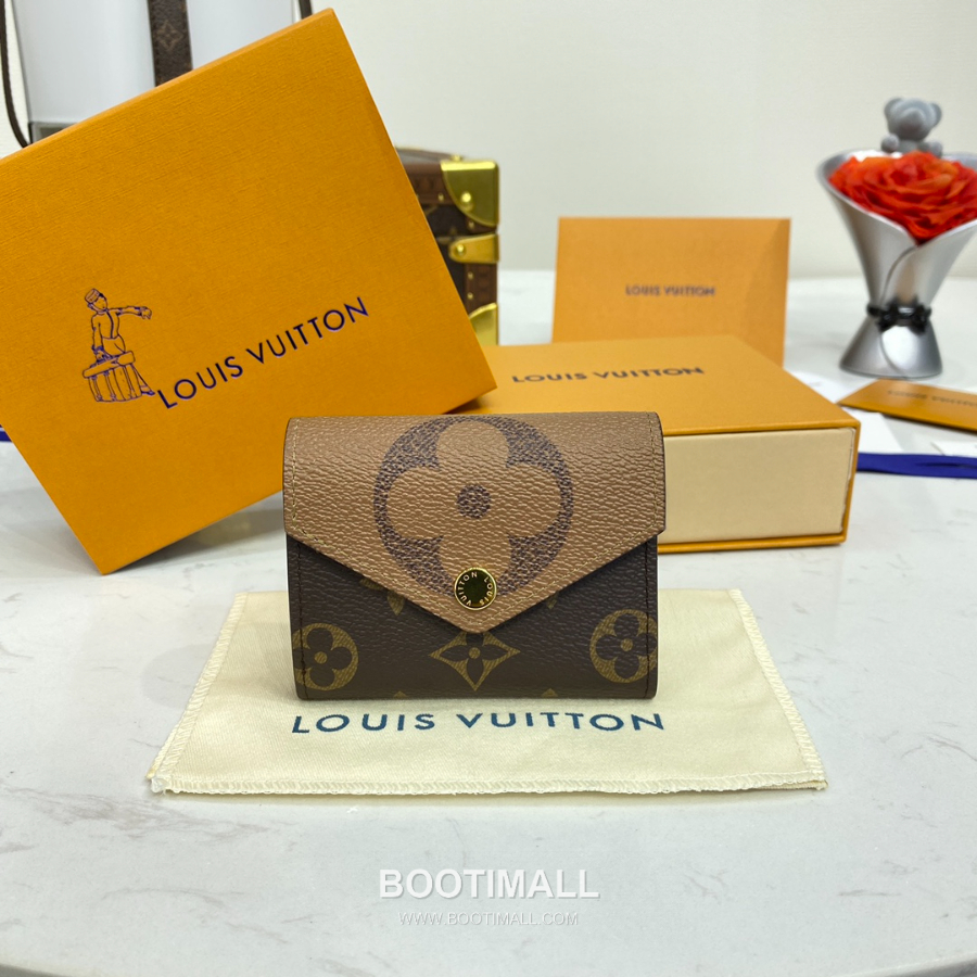 Louis Vuitton Zoé Wallet Monogram Reverse Giant Canvas M80725 루이비통 조에 지갑 모노그램 리버스 자이언트 캔버스 9.5cm 2