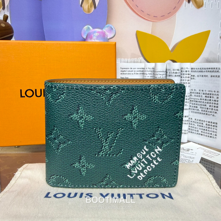 Louis Vuitton Slender Wallet Monogram Heritage 루이비통 슬렌더 월릿 모노그램 헤리티지 코티드 캔버스 M26837 M26838 그린 11cm 1