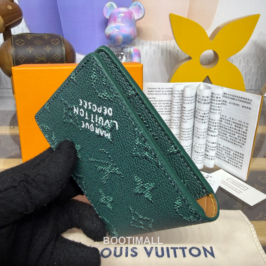 Louis Vuitton Slender Wallet Monogram Heritage 루이비통 슬렌더 월릿 모노그램 헤리티지 코티드 캔버스 M26837 M26838 그린 11cm 4