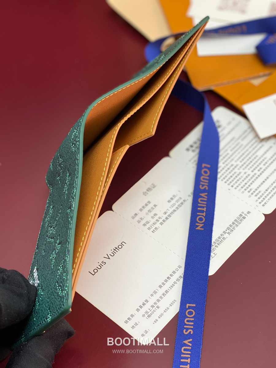 Louis Vuitton Slender Wallet Monogram Heritage 루이비통 슬렌더 월릿 모노그램 헤리티지 코티드 캔버스 M26837 M26838 그린 11cm 8