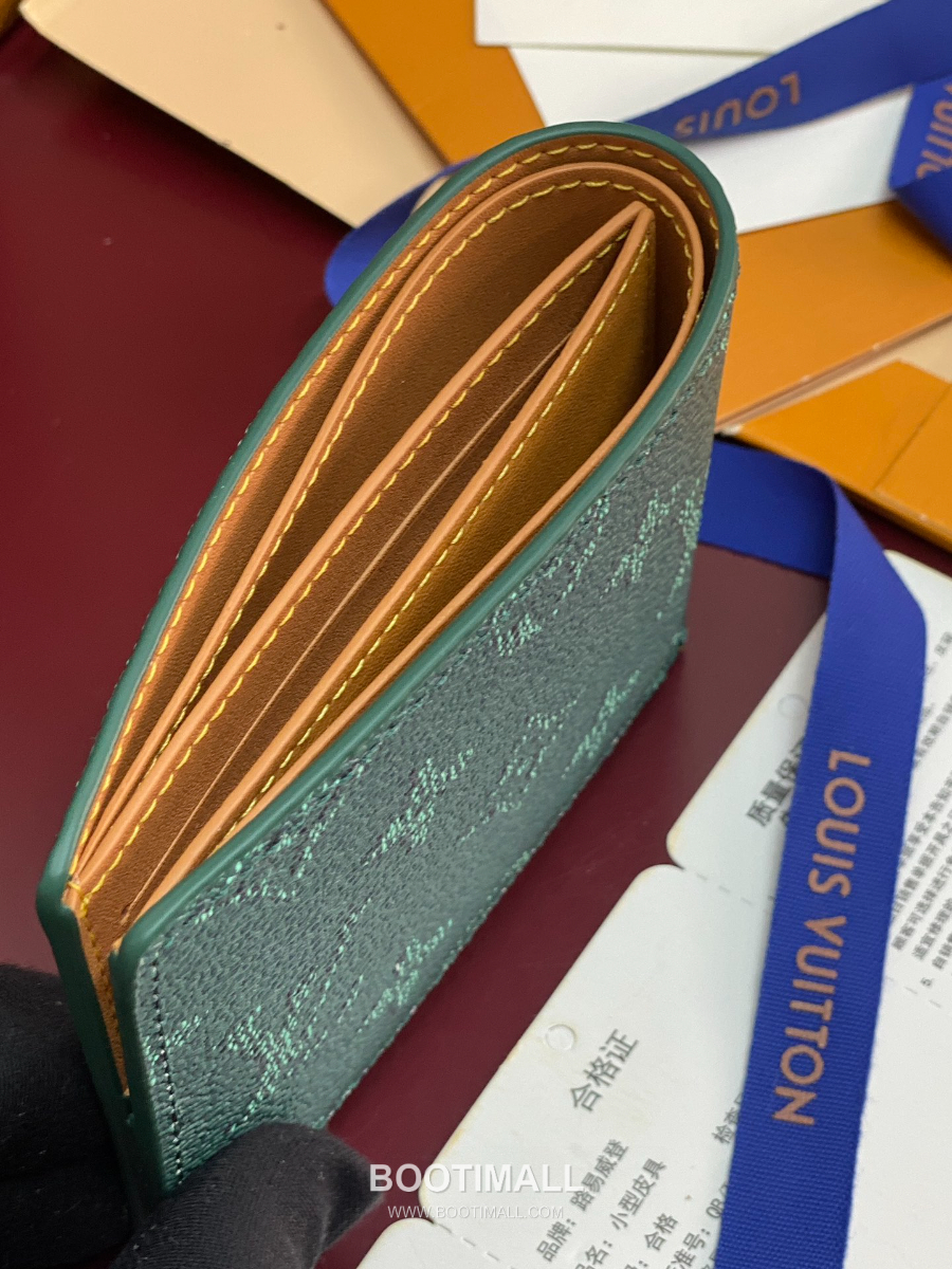 Louis Vuitton Slender Wallet Monogram Heritage 루이비통 슬렌더 월릿 모노그램 헤리티지 코티드 캔버스 M26837 M26838 그린 11cm 10