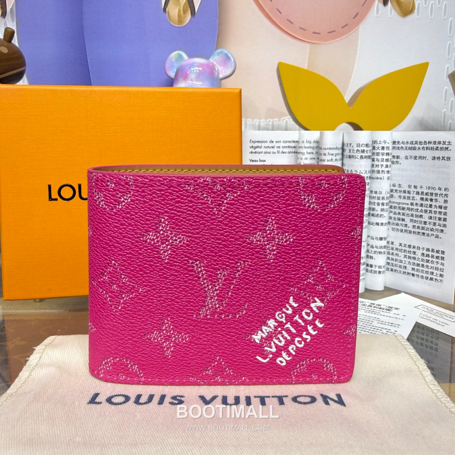 Louis Vuitton Slender Wallet Monogram Heritage 루이비통 슬렌더 월릿 모노그램 헤리티지 코티드 캔버스 M26837 M26838 핑크 11cm 1