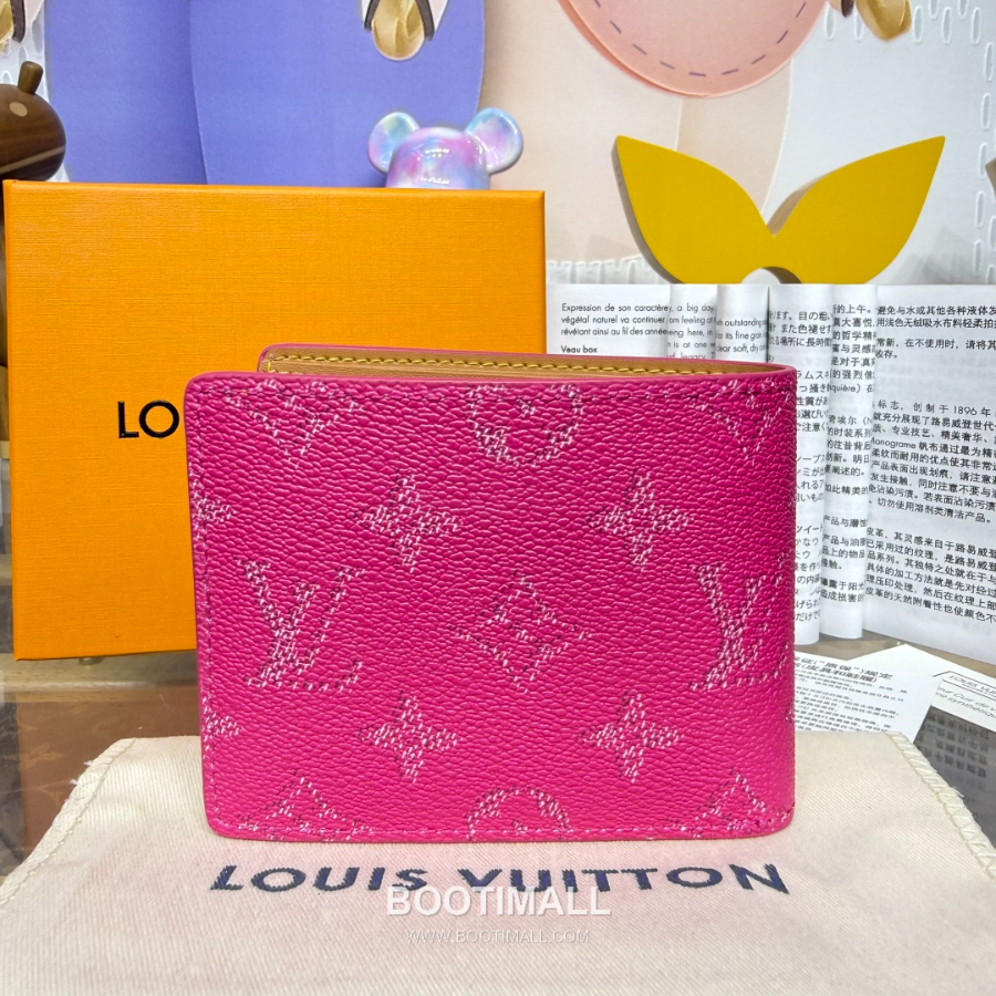 Louis Vuitton Slender Wallet Monogram Heritage 루이비통 슬렌더 월릿 모노그램 헤리티지 코티드 캔버스 M26837 M26838 핑크 11cm 2