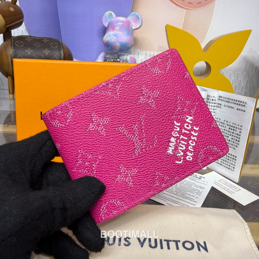 Louis Vuitton Slender Wallet Monogram Heritage 루이비통 슬렌더 월릿 모노그램 헤리티지 코티드 캔버스 M26837 M26838 핑크 11cm 3