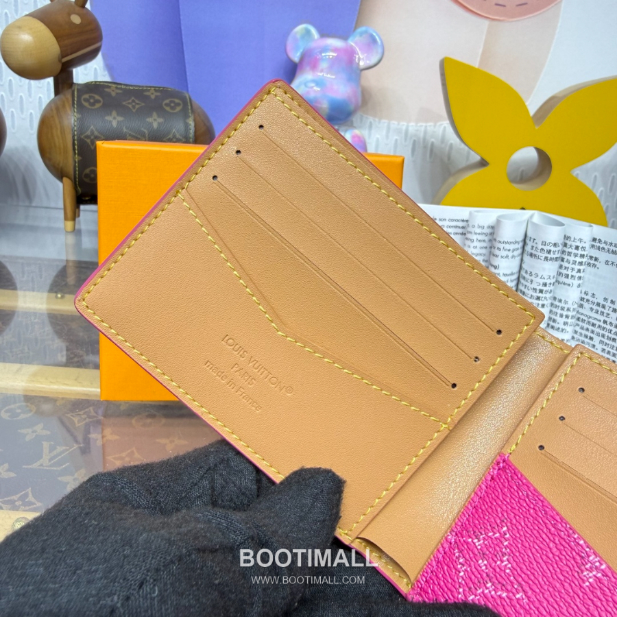 Louis Vuitton Slender Wallet Monogram Heritage 루이비통 슬렌더 월릿 모노그램 헤리티지 코티드 캔버스 M26837 M26838 핑크 11cm 5
