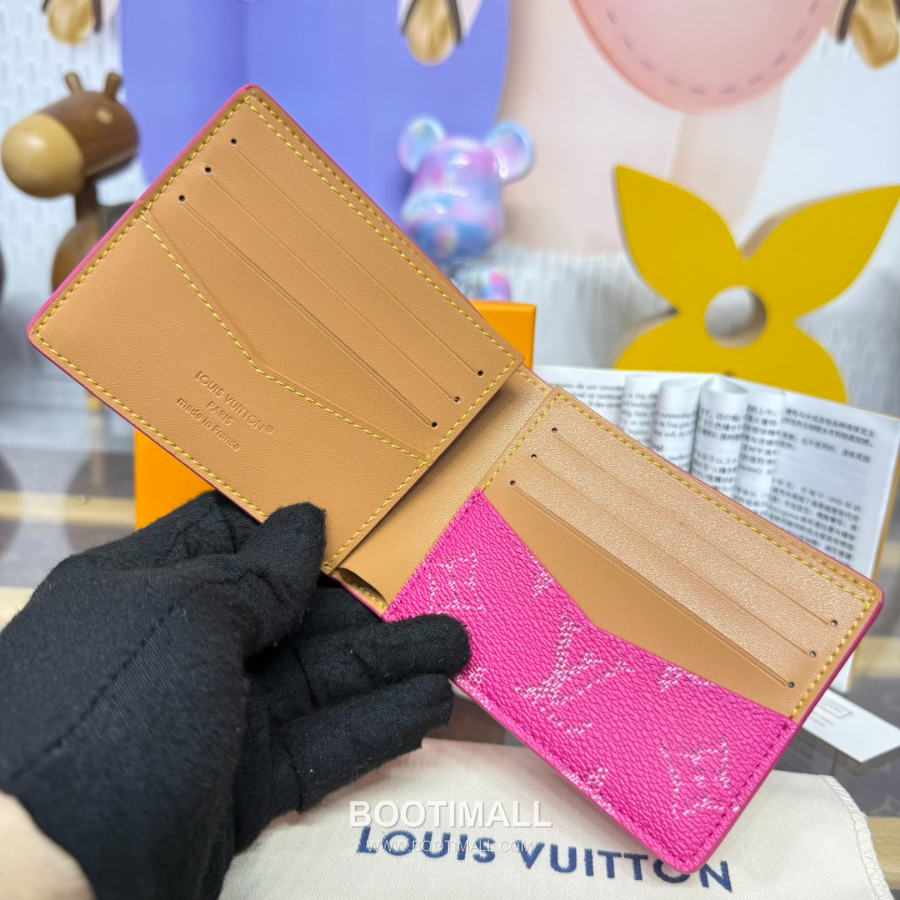Louis Vuitton Slender Wallet Monogram Heritage 루이비통 슬렌더 월릿 모노그램 헤리티지 코티드 캔버스 M26837 M26838 핑크 11cm 6