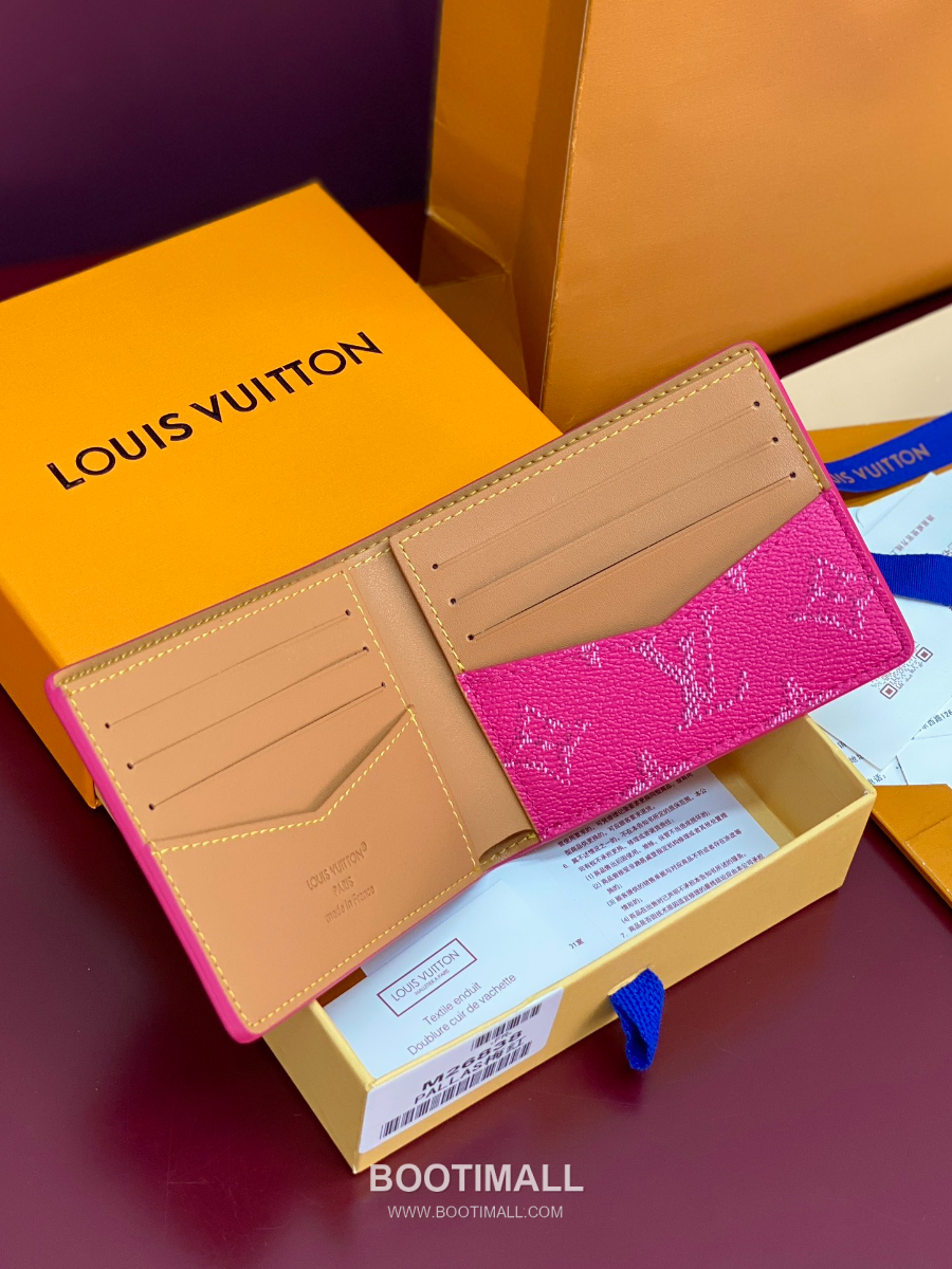 Louis Vuitton Slender Wallet Monogram Heritage 루이비통 슬렌더 월릿 모노그램 헤리티지 코티드 캔버스 M26837 M26838 핑크 11cm 7