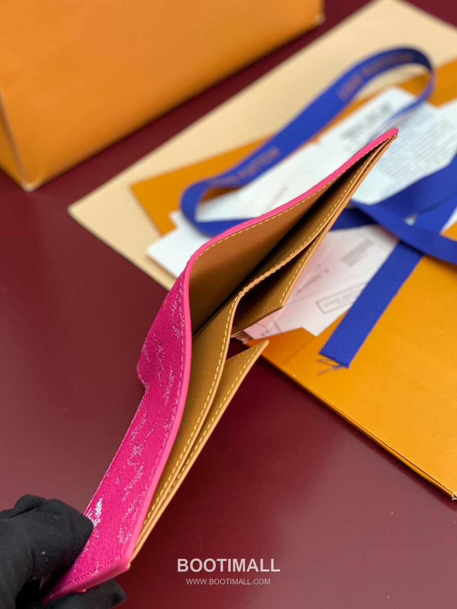 Louis Vuitton Slender Wallet Monogram Heritage 루이비통 슬렌더 월릿 모노그램 헤리티지 코티드 캔버스 M26837 M26838 핑크 11cm 8